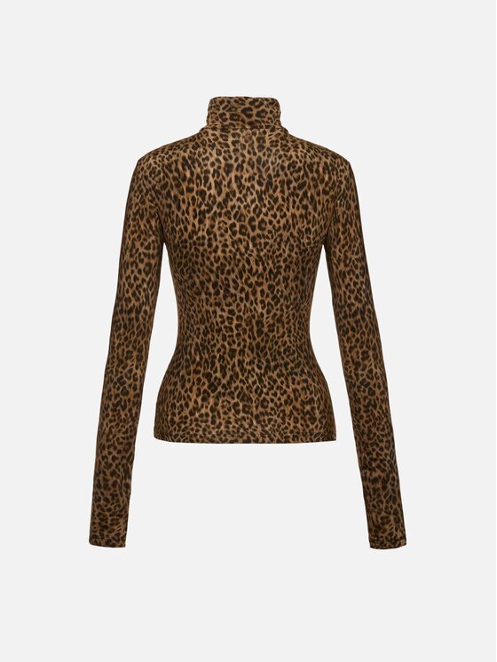 La Mania La Mania Bluzka BRIAR Brązowy Slim Fit