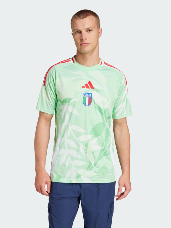 adidas adidas Koszulka techniczna Italy 25 (Women's Team) Away Jersey Zielony Slim Fit