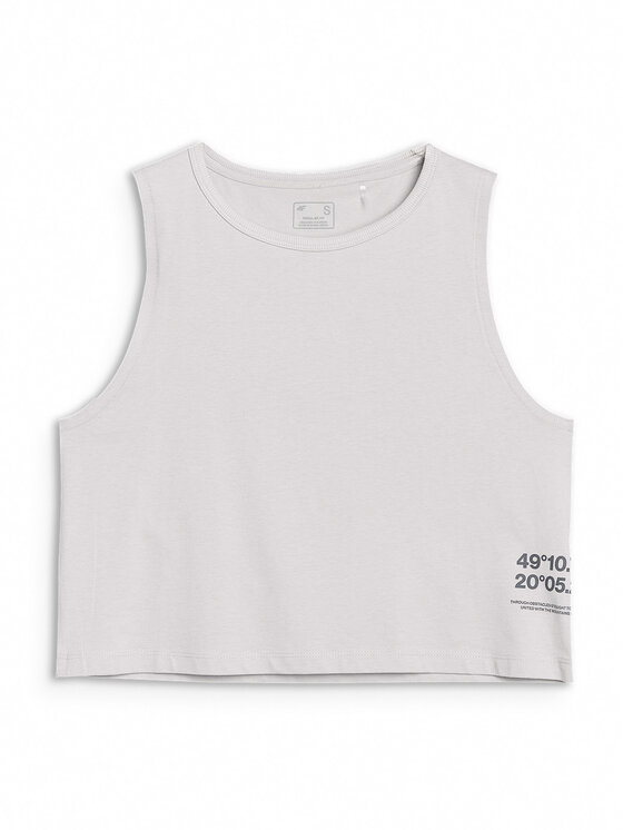 4F 4F Tank top HALNY Szary jasny Regular Fit