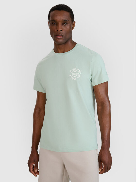 4F 4F T-Shirt A NEW ROAD AHEAD Turkusowy Regular Fit
