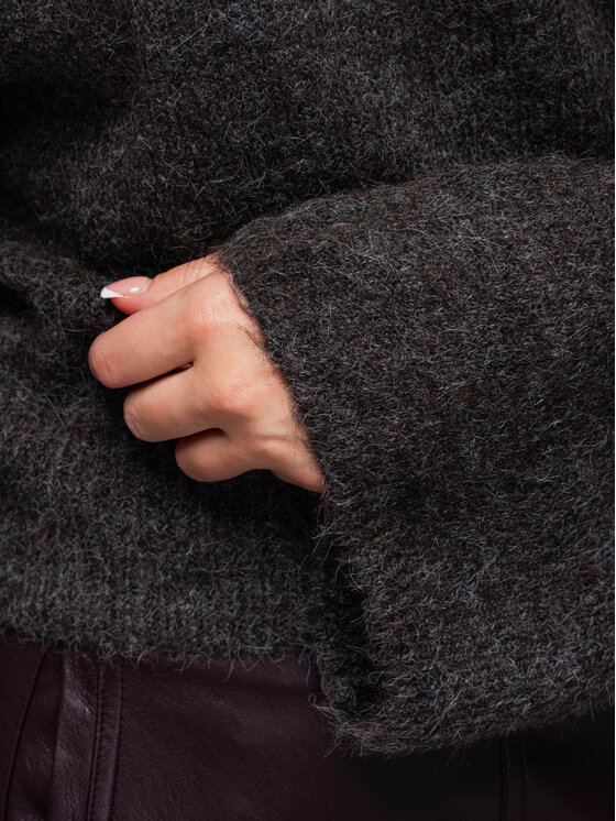Ombre Ombre Svetr OW-SW-E0062 Hnědá Relaxed Fit