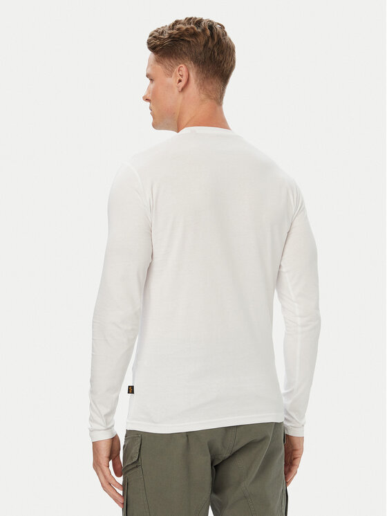Alpha Industries Alpha Industries S dlouhým rukávem Basic Small Logo 198517 Bílá Regular Fit