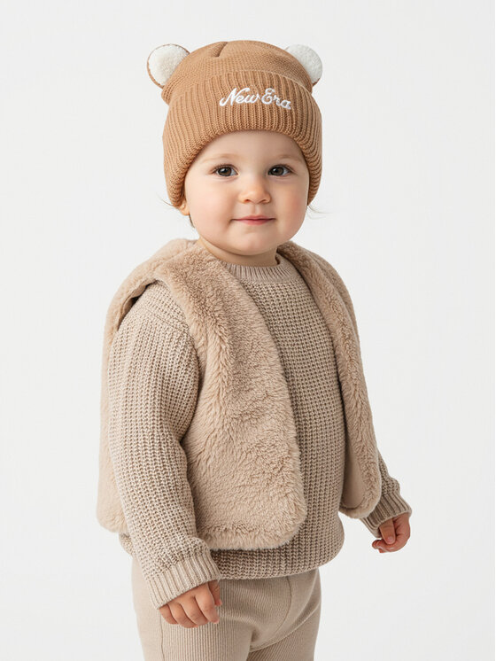 New Era New Era Sapka Teddy Bear Ears Cuff Knit Beanie 60580794 Barna