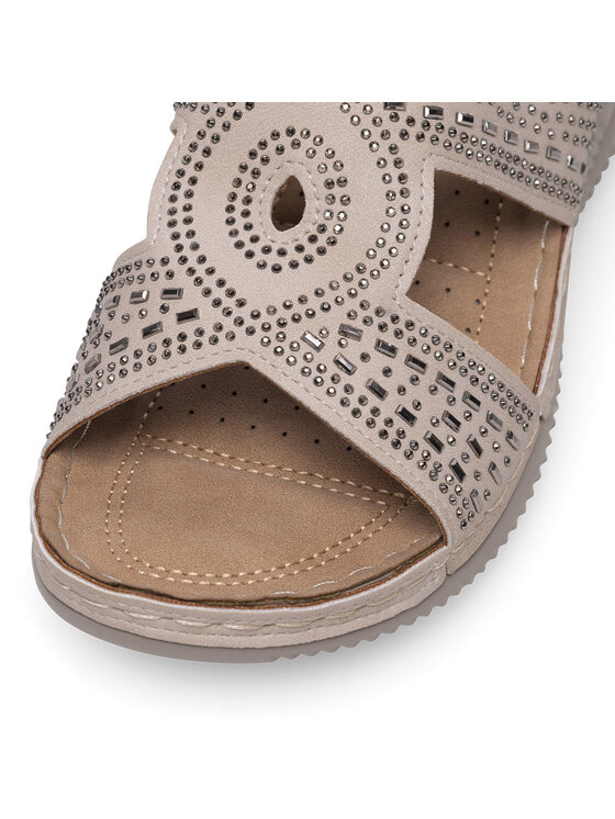 Clara Barson Clara Barson Pantoletten WYL05010-30 Beige