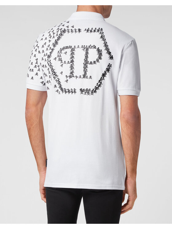 PHILIPP PLEIN PHILIPP PLEIN Polo 127 Biały Slim Fit