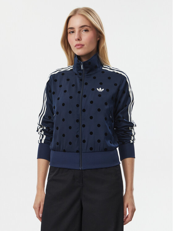 adidas Суитшърт Satin Polka Dots Tt Track Top LI2852 Син Regular Fit