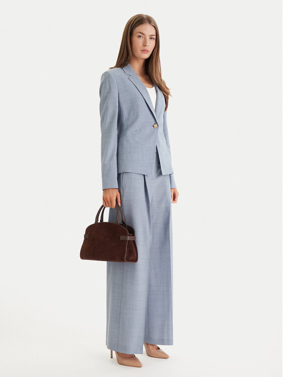 BOSS BOSS Riidest püksid Tiana 4 50554965 Tumesinine Regular Fit