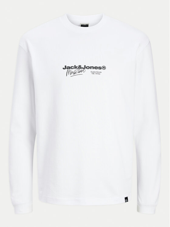 Jack&Jones Jack&Jones Majica dugih rukava Charlie 12265426 Bijela Regular Fit