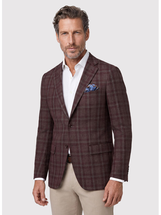 Pako Lorente Pako Lorente Marynarka P26WF-3X-017 Bordowy Straight Fit