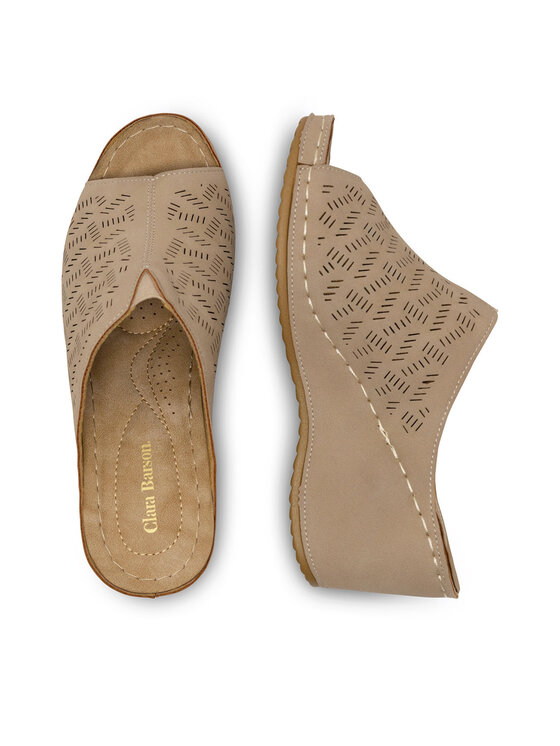 Clara Barson Clara Barson Pantoletten WYL0510-05 Beige