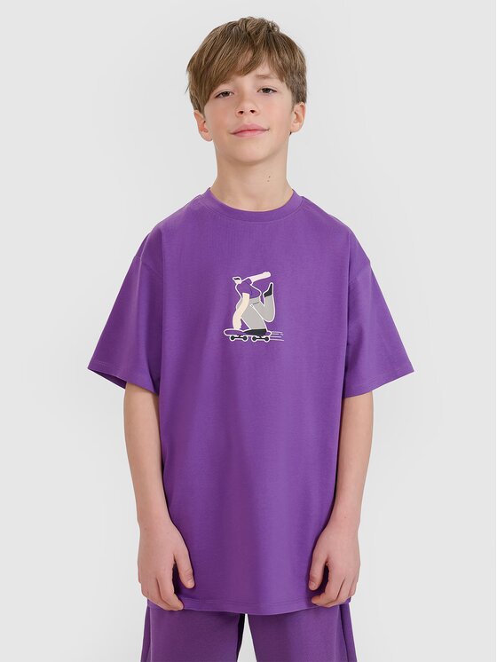 4F 4F T-shirt 4FJRSS25TTSHM2641-51S Viola Oversize