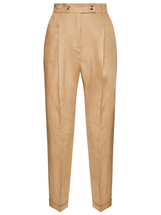 Marella Marella Kalhoty z materiálu Domino 31311512 Hnědá Regular Fit
