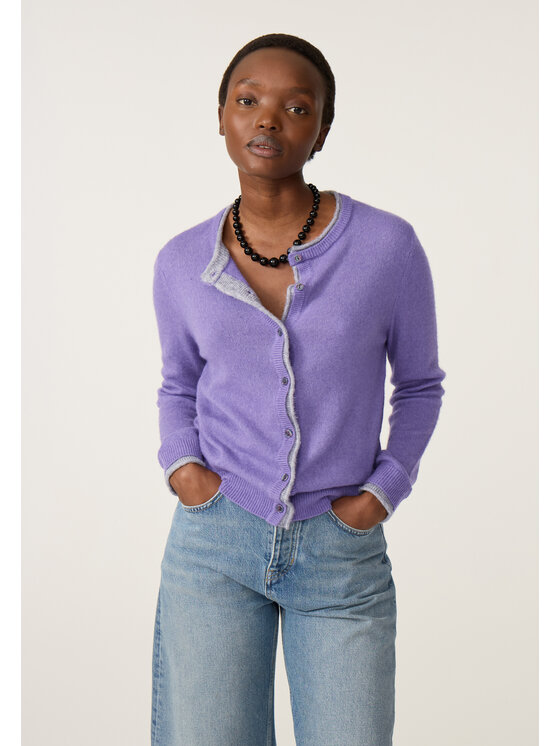 Fabienne Chapot Fabienne Chapot Kardigan 6999-1393-178 Fioletowy Regular Fit