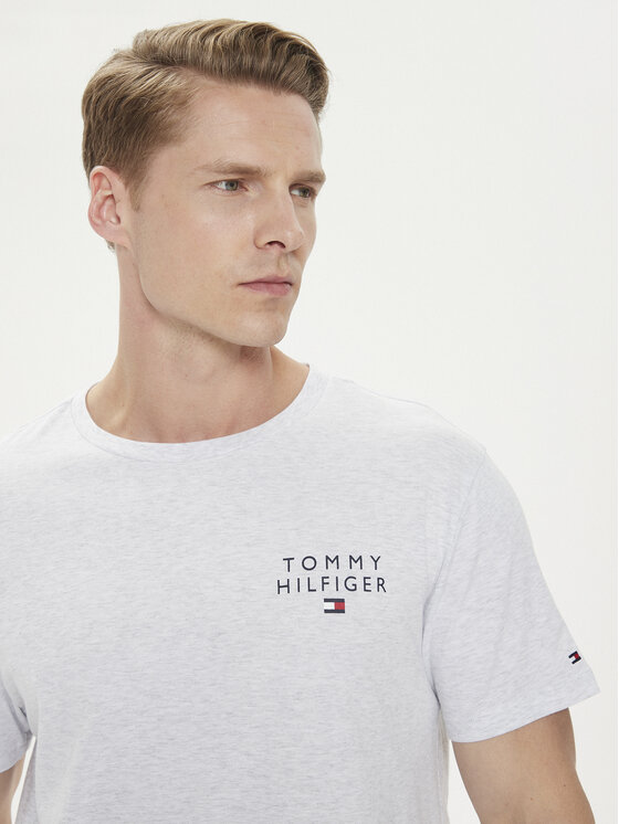 Tommy Hilfiger Tommy Hilfiger T-Shirt Logo UM0UM02916 Szary Regular Fit