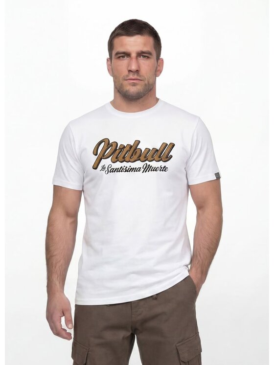 PITBULL PITBULL T-Shirt SANTA MUERTE 26 Biały Regular Fit
