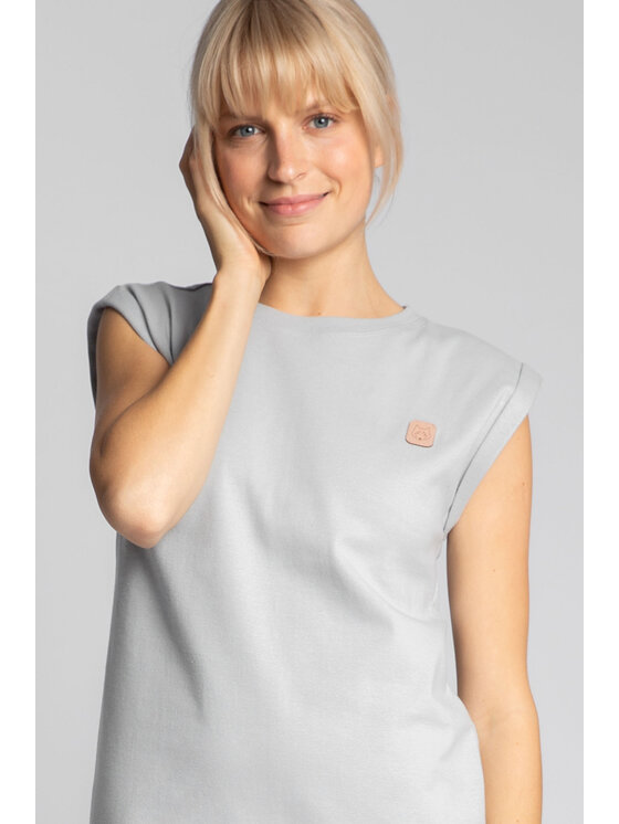LaLupa LaLupa Sukienka codzienna LA033 Srebrny Comfortable Fit