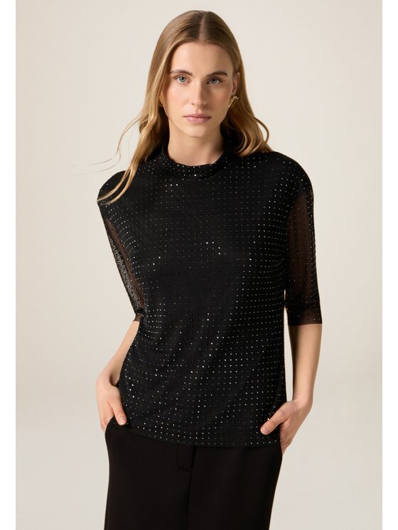Oltre Oltre T-Shirt G404J004198N033 Czarny Regular Fit