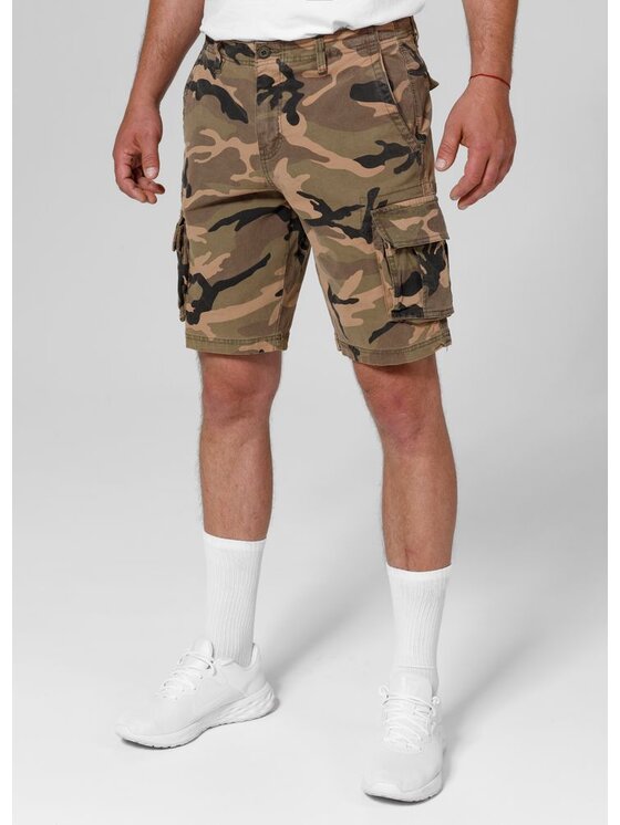 PITBULL PITBULL Szorty materiałowe Jackal Zielony Regular Fit