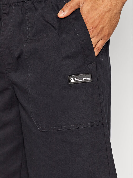 Champion Champion Pantalon scurți din material Marble Wash Long Cut 217180 Negru Custom Fit