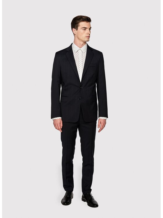 Pako Lorente Pako Lorente Spodnie garniturowe P000B-6G-003 Granatowy Slim Fit
