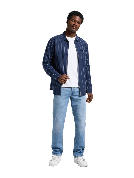 Lee Lee Jeansy 112367189 Niebieski Slim Fit