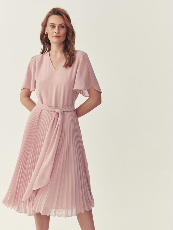 TATUUM TATUUM Sukienka codzienna PLEATA Różowy Flare Fit