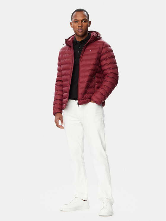 Tommy Hilfiger Tommy Hilfiger Übergangsjacke MW0MW43464 Dunkelrot Regular Fit