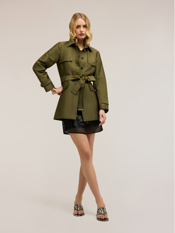Motivi Motivi Cappotto invernale 0022Q000655N035 Verde Regular Fit