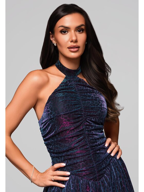 Ombre Ombre Sukienka wieczorowa LA-OM-DLR217 Kolorowy Regular Fit