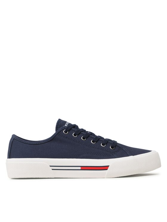 Teniși Tommy Jeans Canvas Sneaker EM0EM01299 Bleumarin