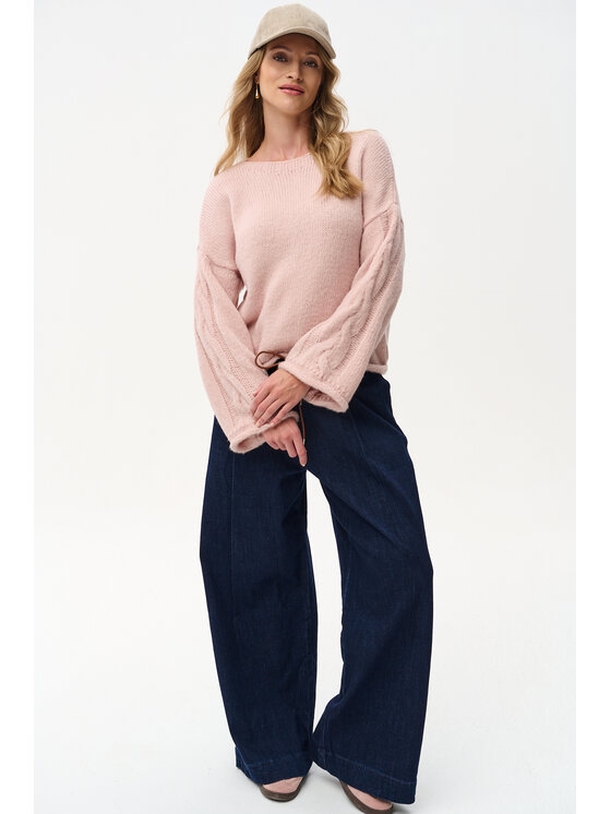 blue shadow blue shadow Sweter Koda Różowy Regular Fit