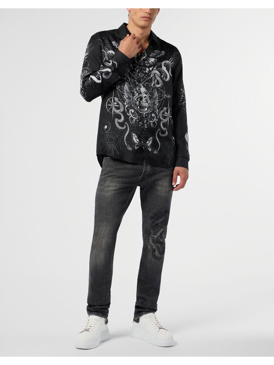 PHILIPP PLEIN PHILIPP PLEIN Koszula 28999 Czarny Regular Fit