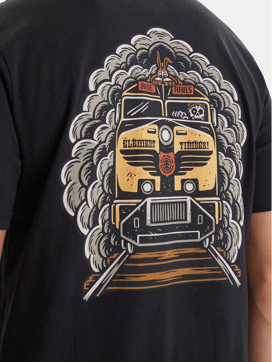 Element Element T-Shirt Timber Freight Train ELYZT00573 Μαύρο Regular Fit