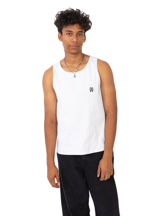Mercur Mercur Tank top Monument Minilogo Biały Comfortable Fit