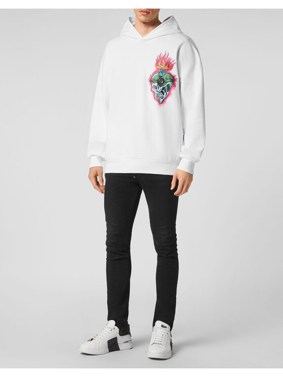 PHILIPP PLEIN PHILIPP PLEIN Felpa 1659 Bianco Regular Fit