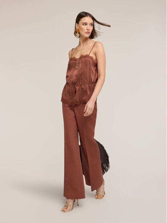 Motivi Motivi Pantaloni di tessuto P083Q004529N022 Marrone Flare Fit