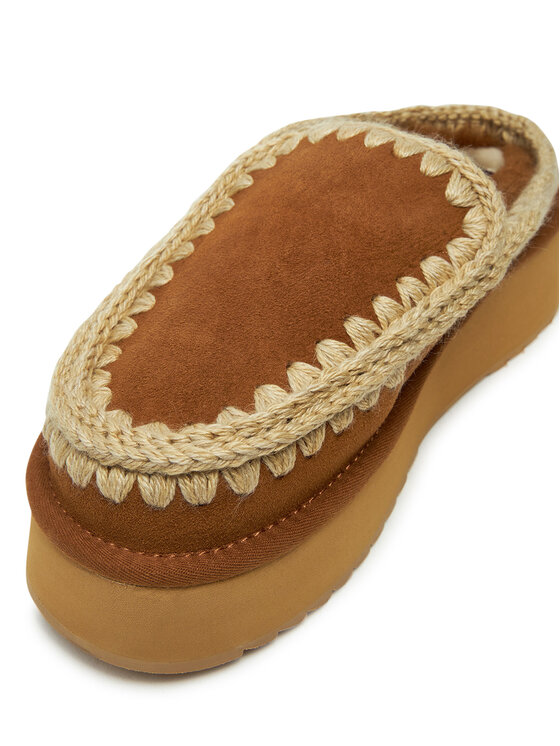 Mou Mou Тапочки Clog Eskimo Platform FW681004A Коричневий