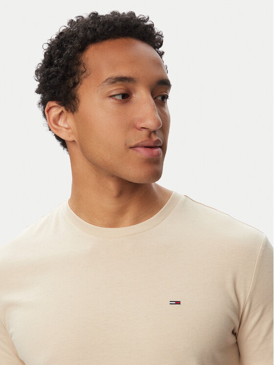 Tommy Jeans Tommy Jeans T-särk Jaspe Htr Tee Ext DM0DM20363 Beež Slim Fit