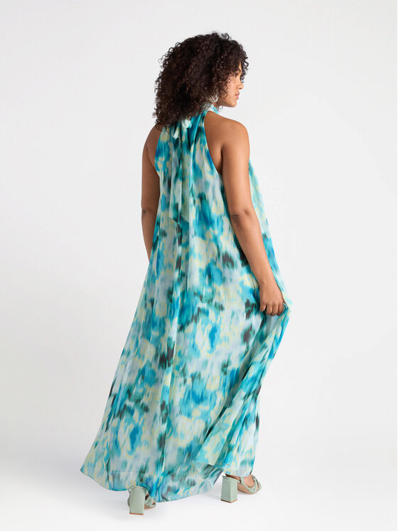 Fiorella Rubino Fiorella Rubino Vestito elegante 7056T001700N0R4 Turchese A-Line Fit