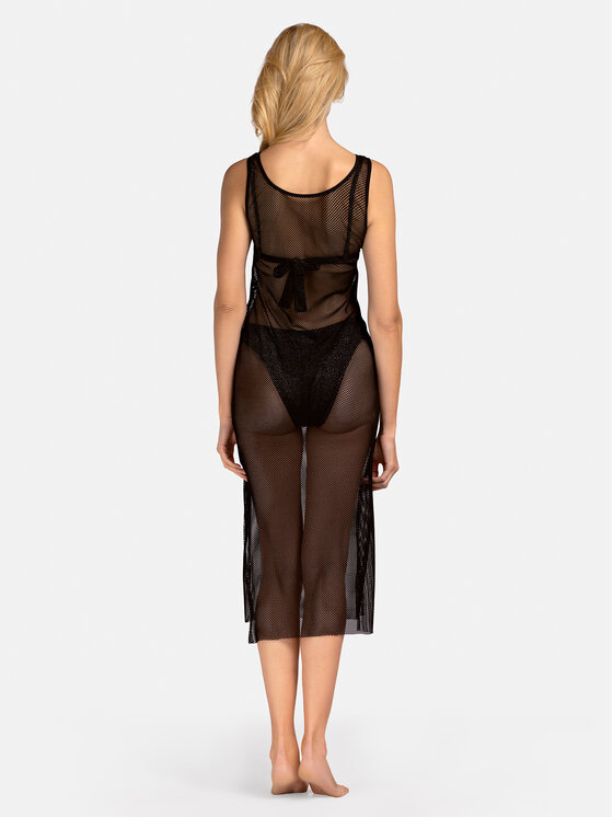 Miss Lou Miss Lou Vestito da spiaggia O-MM3-CZ Nero