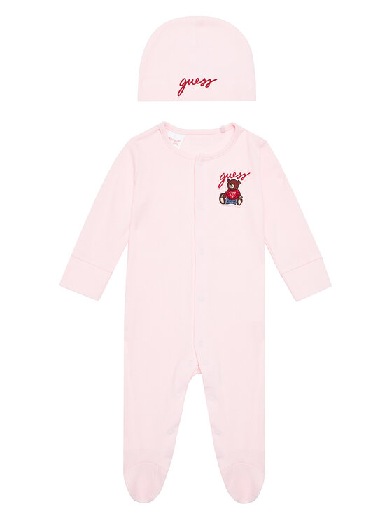 Guess Guess Бебешки гащеризон със стъпала H5YW18 KBZP4 Розов