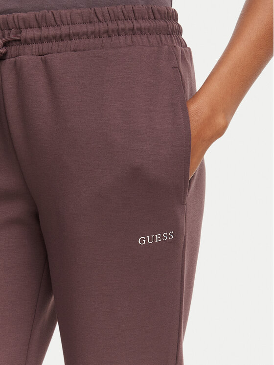 Guess Guess Spodnie dresowe V6YB25 K4803 Brązowy Regular Fit