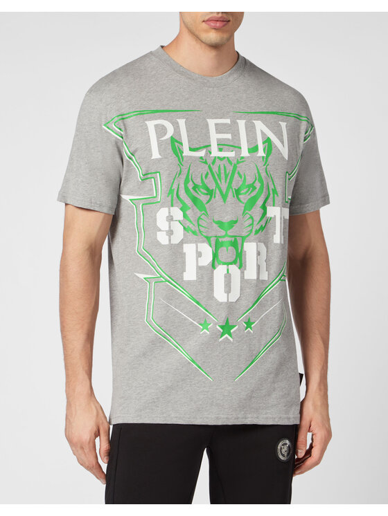 Plein Sport Plein Sport T-Shirt 8325 Szary Regular Fit