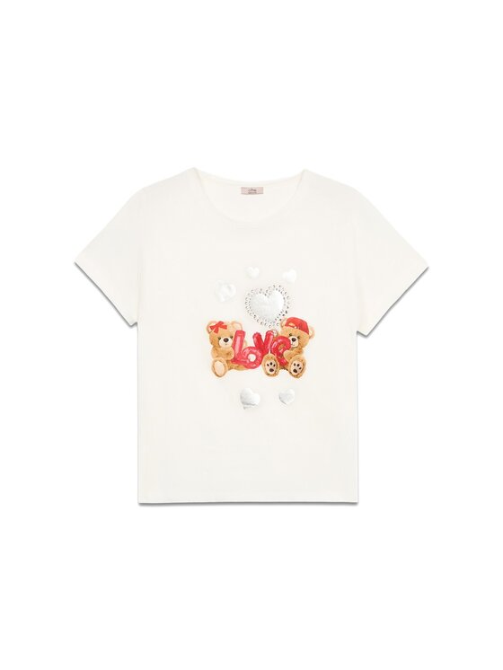 Oltre Oltre T-shirt G429J004242N011 Bianco Regular Fit