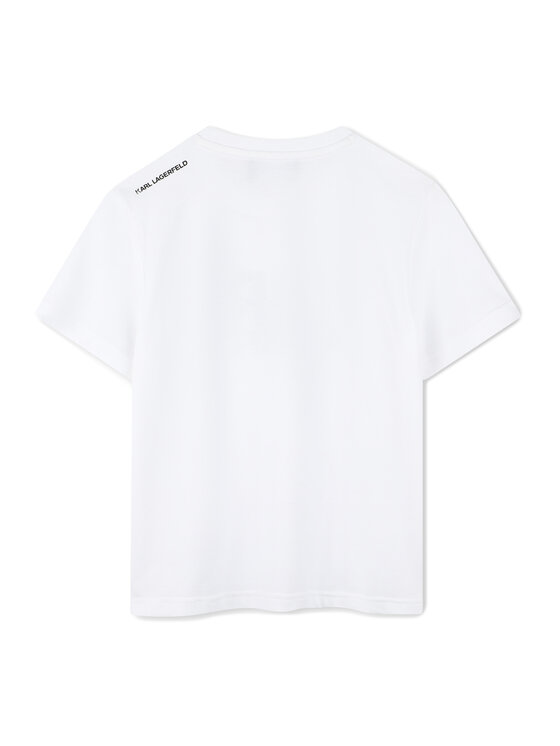 Karl Lagerfeld Kids Karl Lagerfeld Kids Tricou Z30435 D Alb Regular Fit