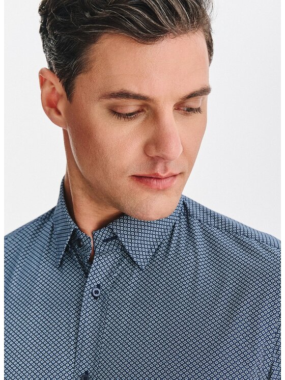 Pako Lorente Pako Lorente Koszula P25WF-1X-014 Granatowy Slim Fit