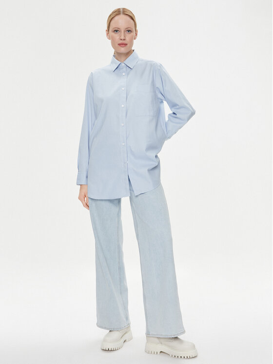 Tommy Hilfiger Tommy Hilfiger Hemd WW0WW38968 Himmelblau Oversize