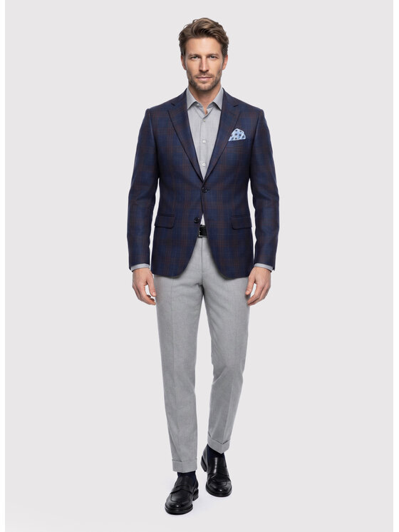 Pako Lorente Pako Lorente Marynarka P26WP-3X-007 Granatowy Slim Fit