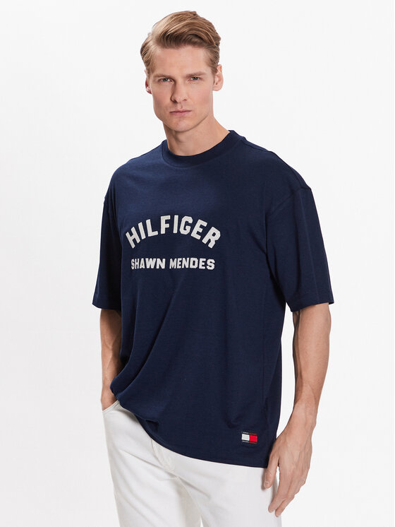 Tommy Hilfiger T-krekls Archive MW0MW31189 Tumši zils Relaxed Fit