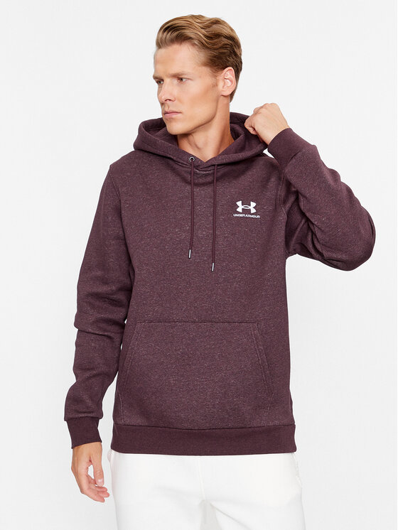 Under Armour Majica Dugih Rukava Ua Essential Fleece Hoodie 1373880 Tamnocrvena Loose Fit